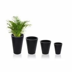 H39.5cm Zinc Galvanised Black Cone Planter - By Primrose™ -Perennial Plants Sales Store PP0009M add image 3 3985