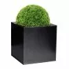 60cm Zinc Galvanised Black Cube Planter - By Primrose™ -Perennial Plants Sales Store PP0078J main image 19f3