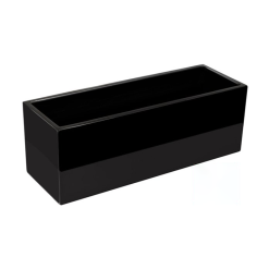 80cm Gloss Fibreglass Trough Planter In Black - By Primrose™ -Perennial Plants Sales Store PP0402M main image 79cc