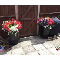 1.2m X 43cm Gloss Tall Flared Square Fibreglass Planter Black - By Primrose™ -Perennial Plants Sales Store PP0404XL add image 2 b9ba