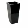 1.2m X 43cm Gloss Tall Flared Square Fibreglass Planter Black - By Primrose™ -Perennial Plants Sales Store PP0404XL rollover image 3e4e