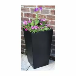 90cm X 40cm Tall Flared Square Fibreglass Planter In Matt Black - By Primrose™ -Perennial Plants Sales Store PP0405M add image 3 e91c