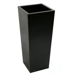 90cm X 40cm Tall Flared Square Fibreglass Planter In Matt Black - By Primrose™ -Perennial Plants Sales Store PP0405M main image 889f