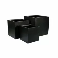 H60cm Fibreglass Cube Planter In Matt Black - By Primrose™ -Perennial Plants Sales Store PP0408L add image 1 8882