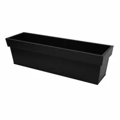 60cm Zinc Edge Black Trough Planter - By Primrose™ -Perennial Plants Sales Store PP0440M add image 2 f370