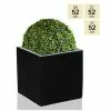 52cm Polystone XL Black Cube Planter