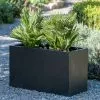 100cm Polystone Large Black Trough Planter -Perennial Plants Sales Store PP0472L main image ba23