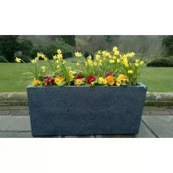 100cm Poly-Terrazzo Large Black Trough Planter -Perennial Plants Sales Store PP0474L add image 5 768d