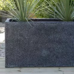 100cm Poly-Terrazzo Large Black Trough Planter -Perennial Plants Sales Store PP0474L add image 7 e27b