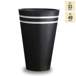 H49cm Tall Round Black Zinc Planter - By Primrose™ -Perennial Plants Sales Store PP0521M a96e