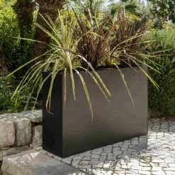 89cm Black Zinc Tall Trough Planter With Insert - By Primrose™ -Perennial Plants Sales Store PP1772M add image 5 aa36