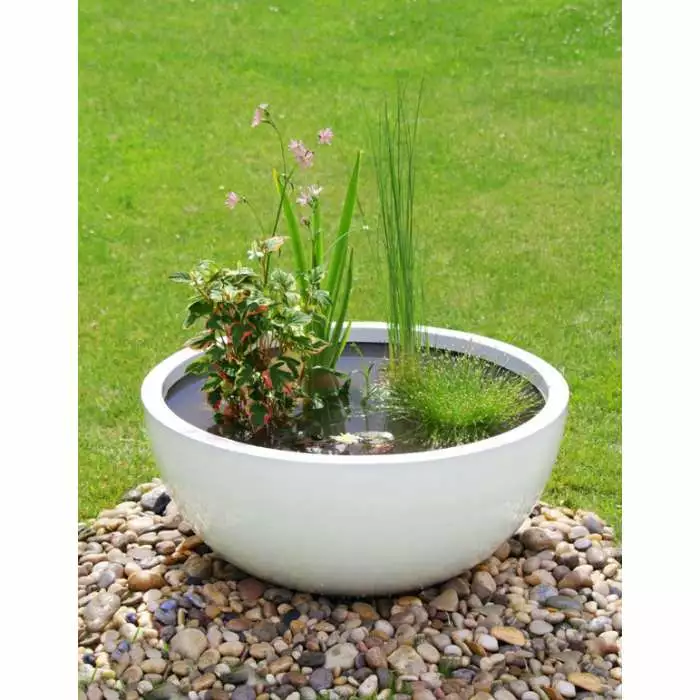 72cm Fibreglass High Gloss Low Bowl Planter - By Primrose™ 6 72cm Fibreglass High Gloss Low Bowl Planter - By Primrose™ - Image 4