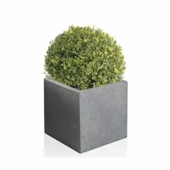 W30cm Fibrecotta Kadamus Cube Pot In Dark Grey Meteor Texture -Perennial Plants Sales Store PP2407M add image 4 b254