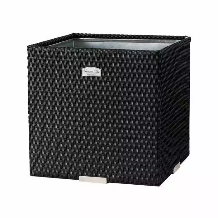 46cm Polyrattan Cube Planter Available In 8 Colours - Two Tone Sand 3 46cm Polyrattan Cube Planter Available In 8 Colours - Two Tone Sand