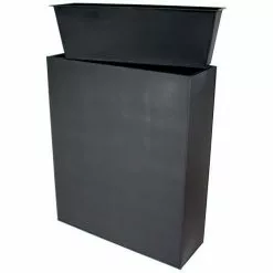 H90cm Black Zinc Tall Trough Planter With Insert - By Primrose™ -Perennial Plants Sales Store PP3009 add image 1 082b