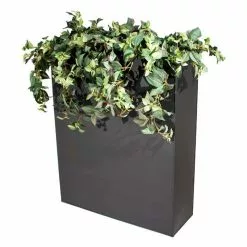 H90cm Black Zinc Tall Trough Planter With Insert - By Primrose™ -Perennial Plants Sales Store PP3009 add image 2 8685