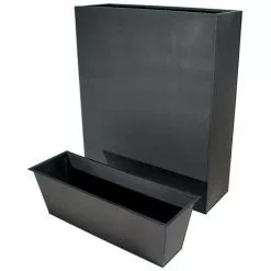 H90cm Black Zinc Tall Trough Planter With Insert - By Primrose™ -Perennial Plants Sales Store PP3009 add image 3 5a76