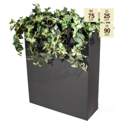 H90cm Black Zinc Tall Trough Planter With Insert - By Primrose™ -Perennial Plants Sales Store PP3009 main image 79a8