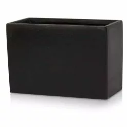 30cm Light Polystone Small Trough Pot In Black