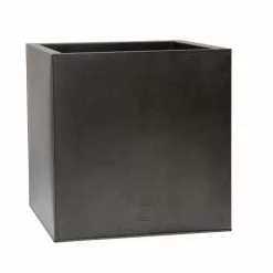 60cm Cube Zinc Silver & Black Textured Dipped Galvanised Planter -Perennial Plants Sales Store PP40763 feed image bd51