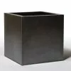 50cm Cube Zinc Silver & Black Textured Dipped Galvanised Planter -Perennial Plants Sales Store PP40766 add image 1 5e6e