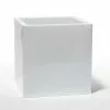 40cm Cube Zinc White Gloss Dipped Galvanised Planter