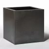 40cm Cube Zinc Silver & Black Textured Dipped Galvanised Planter -Perennial Plants Sales Store PP40769 add image 1 39ea