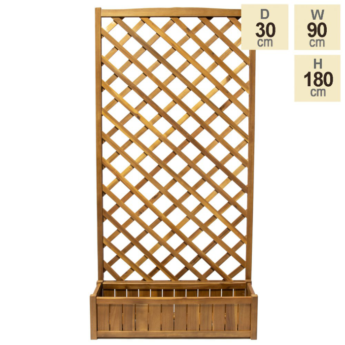 180cm Trough With Trellis Hardwood Planter 7 180cm Trough With Trellis Hardwood Planter - Image 5