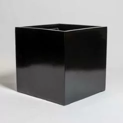 60cm Black Gloss Polystone Cube Planter -Perennial Plants Sales Store PP40896 add image 1 79be