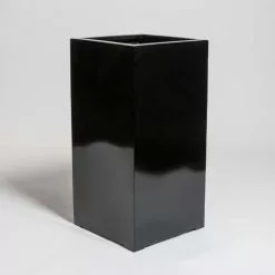 60cm Black Gloss Polystone Tall Cubic Planter -Perennial Plants Sales Store PP40916 add image 1 9479