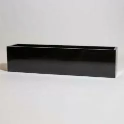 150cm Black Gloss Polystone Low Trough Planter -Perennial Plants Sales Store PP40976 add image 1 a4d6