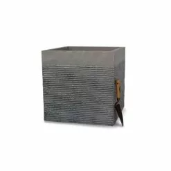 H50cm Extra Large Light Grey Fibrecotta Brick Design Cube Planter - By Primrose™ -Perennial Plants Sales Store PP4506XL add image 2 5f45