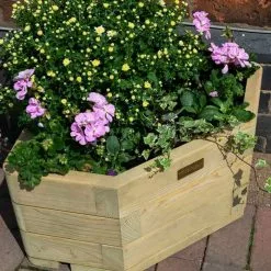 30cm Marberry Corner Hardwood Planter By Rowlinson® -Perennial Plants Sales Store PP6087 rollover image 438f