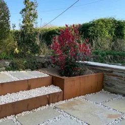 80cm Weathering Steel Square Planter Box By Straightcurve