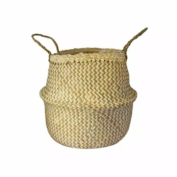 35cm Seagrass Chevron Lined Planter Basket 5 35cm Seagrass Chevron Lined Planter Basket - Image 3