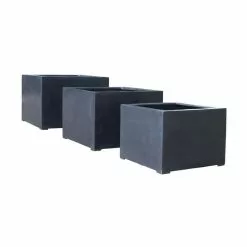 70cm Titanic Black Polystone Cube Planter 17 70cm Titanic Black Polystone Cube Planter -Perennial Plants Sales Store PP7759 add image 5 7d4d