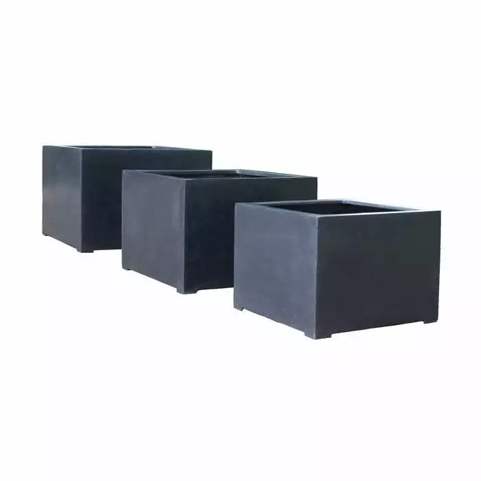 70cm Titanic Black Polystone Cube Planter 9 70cm Titanic Black Polystone Cube Planter - Image 7