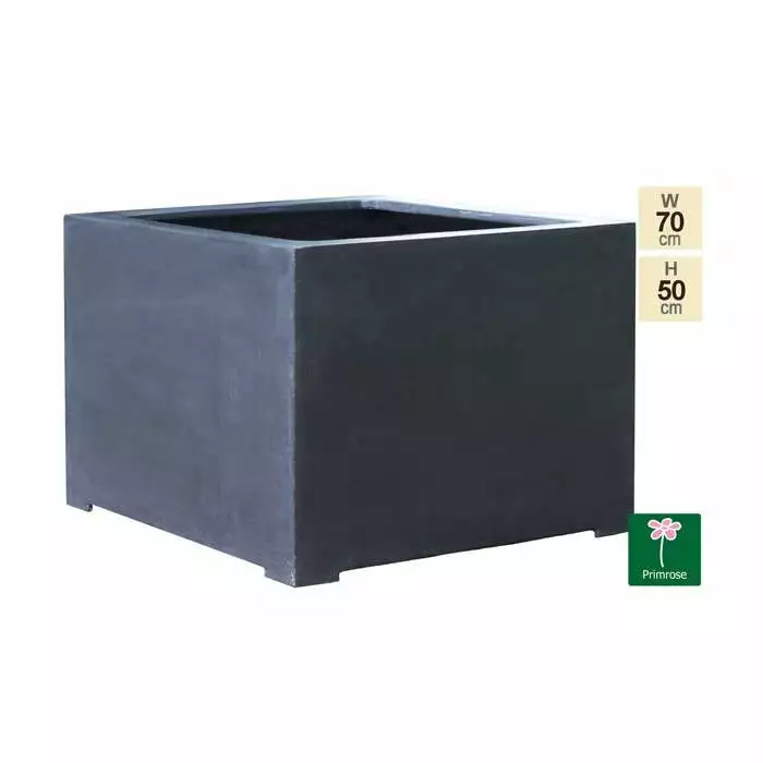 70cm Titanic Black Polystone Cube Planter 10 70cm Titanic Black Polystone Cube Planter - Image 8