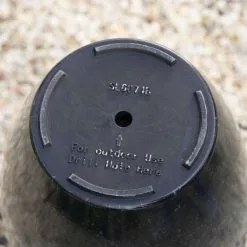 43cm Tall Round Planter In Dark Green -Perennial Plants Sales Store PP80BLKM bottom 82b9