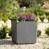 35cm Cube Planter In Dark Grey