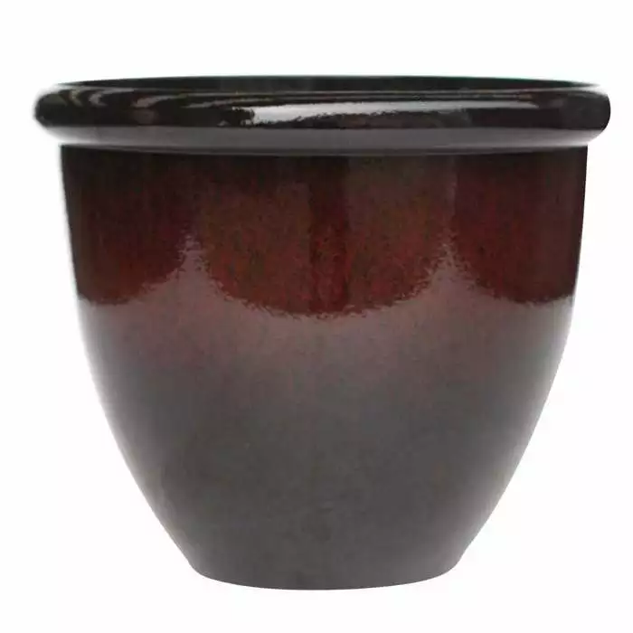 54cm Round Planter In Burgundy 3 54cm Round Planter In Burgundy