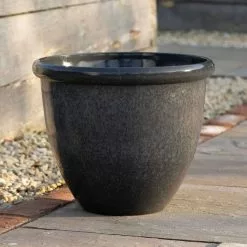 54cm Round Planter In Grey -Perennial Plants Sales Store PP85GRYM PP85GRYS 2 b642