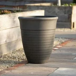 57cm Tall Round Planter In Grey -Perennial Plants Sales Store PP88GRYL 3 74a0