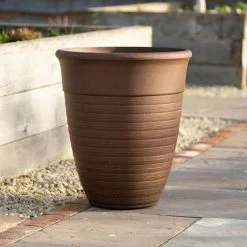 57cm Tall Round Planter In Rust -Perennial Plants Sales Store PP88RSTL 3 89b8