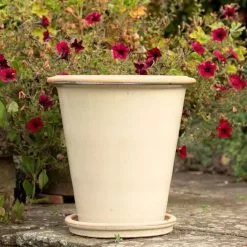 41cm Oatmeal Glazed Terracotta Pot