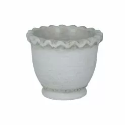 17cm Stone Effect Fluted Pot Cover