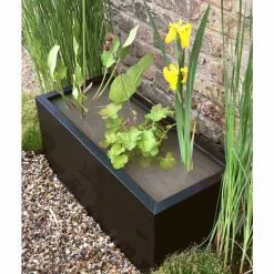 H24cm Pond-In-A-Trough Black Wildlife-Friendly Zinc Planter -Perennial Plants Sales Store WF9907 add image 4 8d62